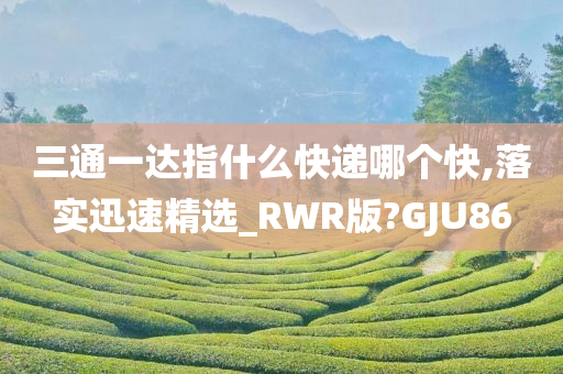 三通一达指什么快递哪个快,落实迅速精选_RWR版?GJU86