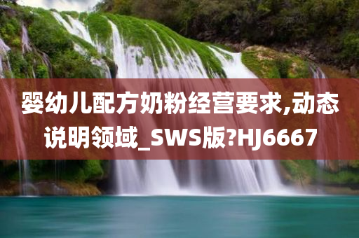 婴幼儿配方奶粉经营要求,动态说明领域_SWS版?HJ6667