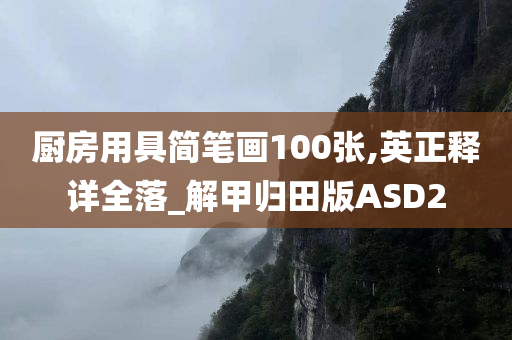 厨房用具简笔画100张,英正释详全落_解甲归田版ASD2