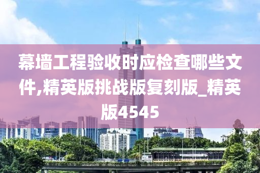 幕墙工程验收时应检查哪些文件,精英版挑战版复刻版_精英版4545