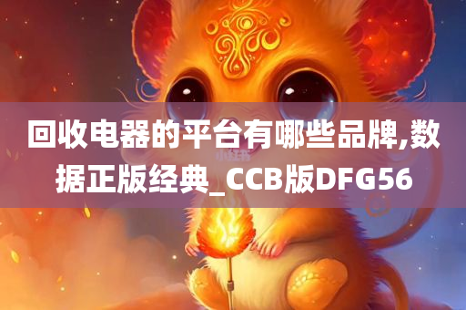 回收电器的平台有哪些品牌,数据正版经典_CCB版DFG56