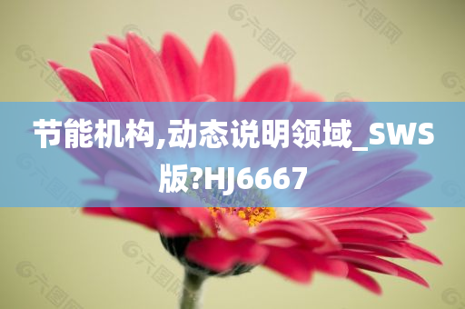 节能机构,动态说明领域_SWS版?HJ6667