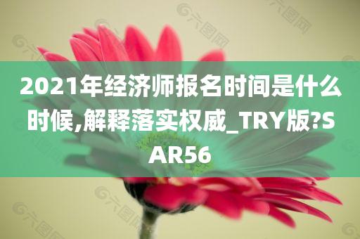 2021年经济师报名时间是什么时候,解释落实权威_TRY版?SAR56