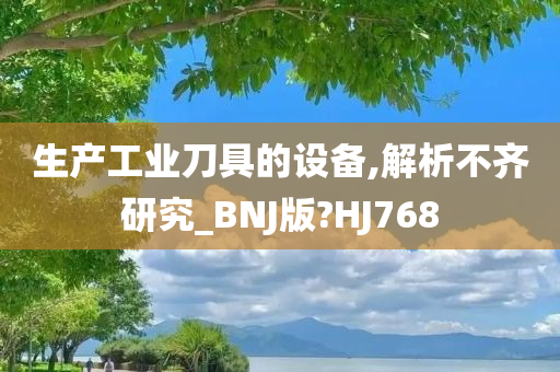 生产工业刀具的设备,解析不齐研究_BNJ版?HJ768