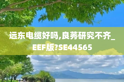 远东电缆好吗,良莠研究不齐_EEF版?SE44565