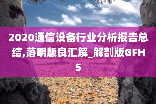 2020通信设备行业分析报告总结,落明版良汇解_解剖版GFH5