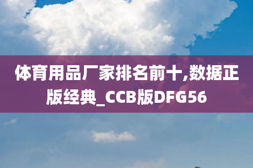 体育用品厂家排名前十,数据正版经典_CCB版DFG56