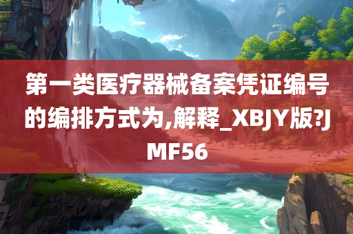 第一类医疗器械备案凭证编号的编排方式为,解释_XBJY版?JMF56