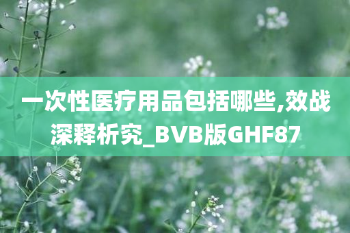 一次性医疗用品包括哪些,效战深释析究_BVB版GHF87