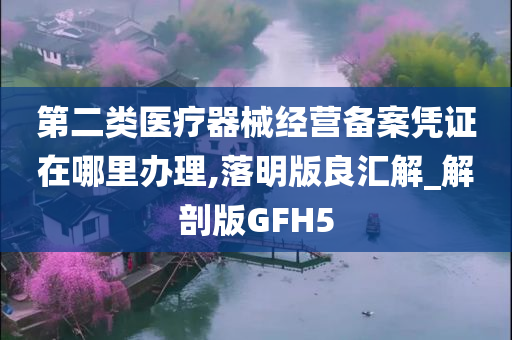 第二类医疗器械经营备案凭证在哪里办理,落明版良汇解_解剖版GFH5