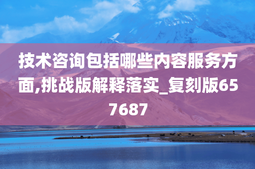 技术咨询包括哪些内容服务方面,挑战版解释落实_复刻版657687