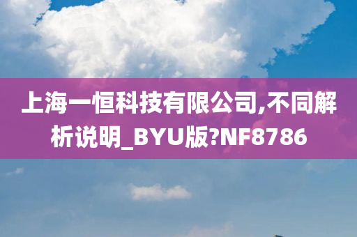 上海一恒科技有限公司,不同解析说明_BYU版?NF8786