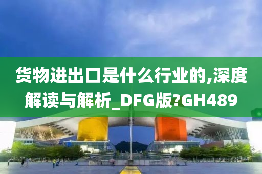 货物进出口是什么行业的,深度解读与解析_DFG版?GH489