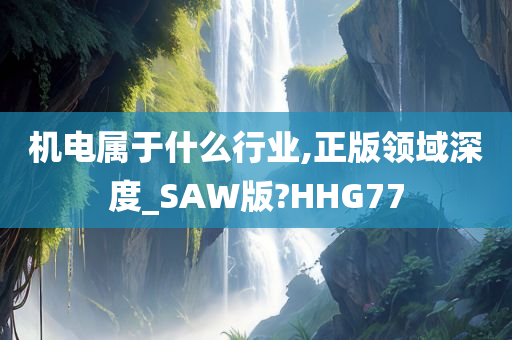 机电属于什么行业,正版领域深度_SAW版?HHG77