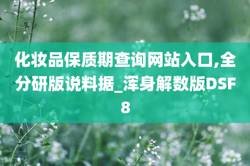 化妆品保质期查询网站入口,全分研版说料据_浑身解数版DSF8