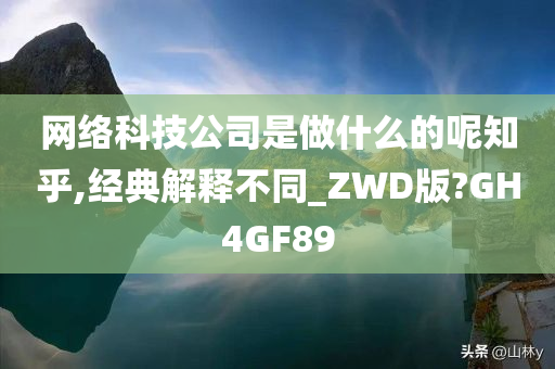 网络科技公司是做什么的呢知乎,经典解释不同_ZWD版?GH4GF89