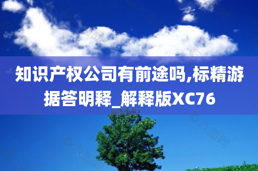 知识产权公司有前途吗,标精游据答明释_解释版XC76