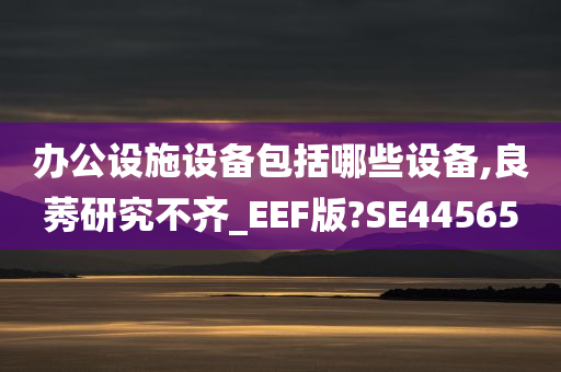 办公设施设备包括哪些设备,良莠研究不齐_EEF版?SE44565