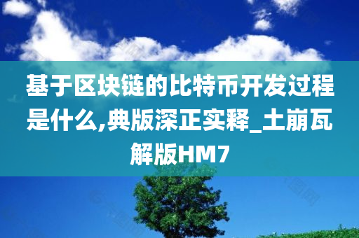 基于区块链的比特币开发过程是什么,典版深正实释_土崩瓦解版HM7