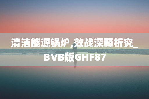 清洁能源锅炉,效战深释析究_BVB版GHF87