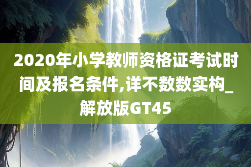 2020年小学教师资格证考试时间及报名条件,详不数数实构_解放版GT45