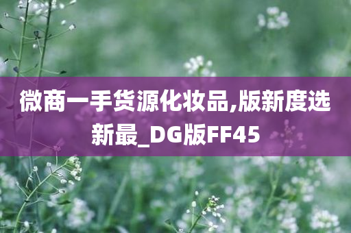 微商一手货源化妆品,版新度选新最_DG版FF45