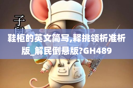 鞋柜的英文简写,释挑领析准析版_解民倒悬版?GH489