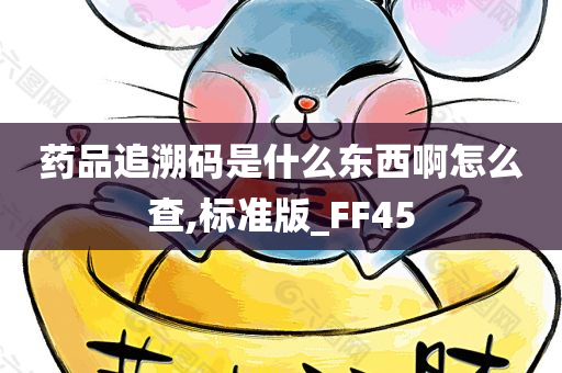 药品追溯码是什么东西啊怎么查,标准版_FF45