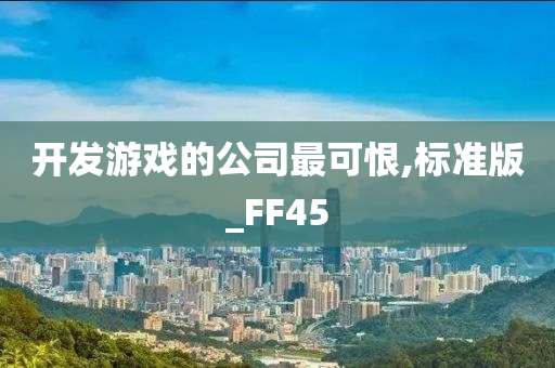 开发游戏的公司最可恨,标准版_FF45