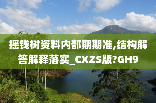 摇钱树资料内部期期准,结构解答解释落实_CXZS版?GH9