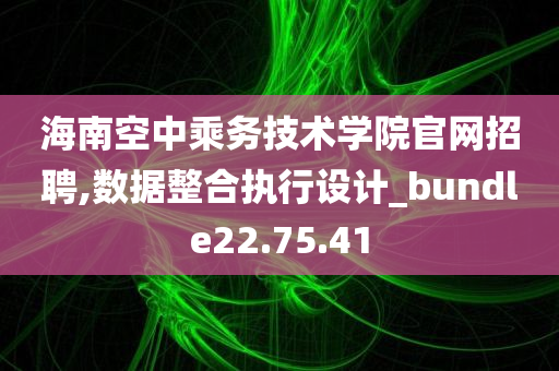 海南空中乘务技术学院官网招聘,数据整合执行设计_bundle22.75.41