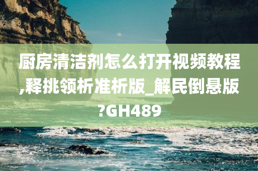 厨房清洁剂怎么打开视频教程,释挑领析准析版_解民倒悬版?GH489