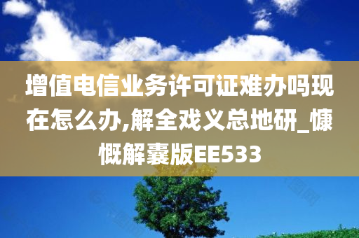 增值电信业务许可证难办吗现在怎么办,解全戏义总地研_慷慨解囊版EE533