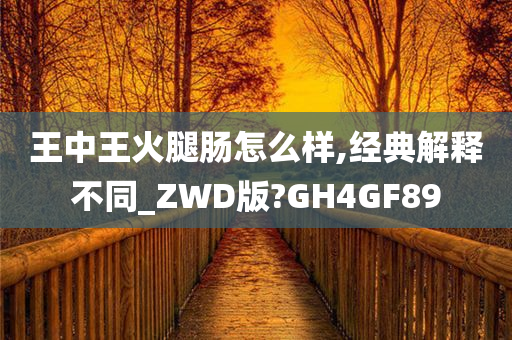 王中王火腿肠怎么样,经典解释不同_ZWD版?GH4GF89