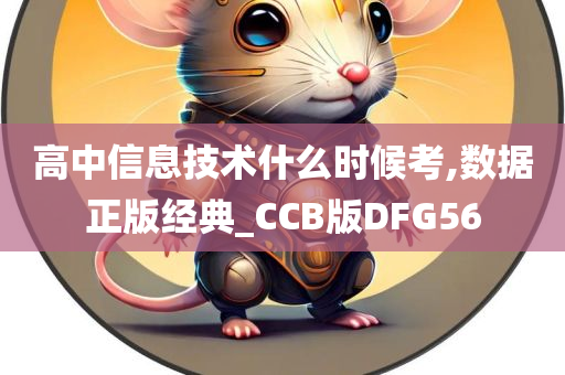 高中信息技术什么时候考,数据正版经典_CCB版DFG56