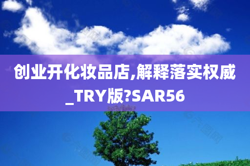 创业开化妆品店,解释落实权威_TRY版?SAR56