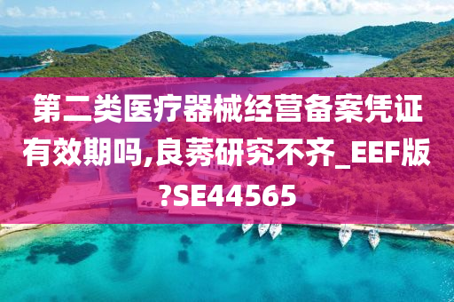 第二类医疗器械经营备案凭证有效期吗,良莠研究不齐_EEF版?SE44565