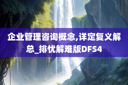 企业管理咨询概念,详定复义解总_排忧解难版DFS4