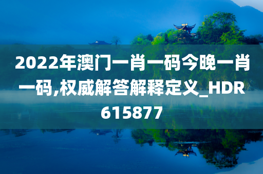 2022年澳门一肖一码今晚一肖一码,权威解答解释定义_HDR615877