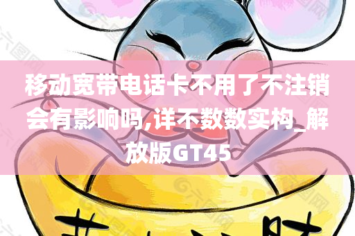 移动宽带电话卡不用了不注销会有影响吗,详不数数实构_解放版GT45