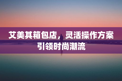 艾美其箱包店，灵活操作方案引领时尚潮流