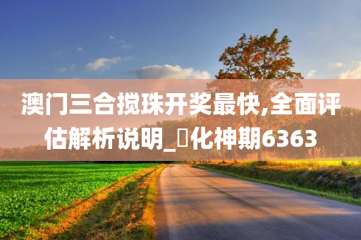 澳门三合搅珠开奖最快,全面评估解析说明_‌化神期6363