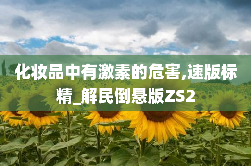 化妆品中有激素的危害,速版标精_解民倒悬版ZS2