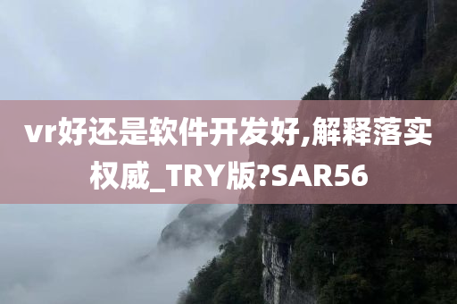 vr好还是软件开发好,解释落实权威_TRY版?SAR56