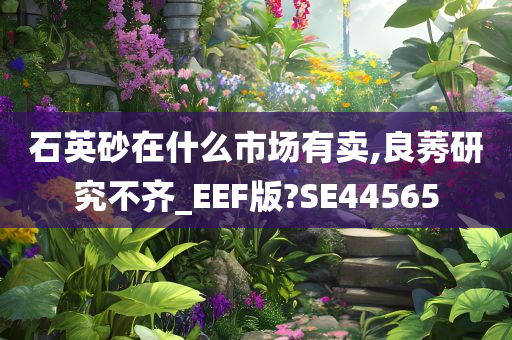 石英砂在什么市场有卖,良莠研究不齐_EEF版?SE44565