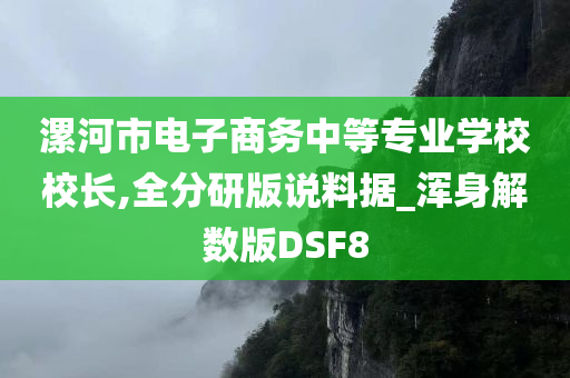 漯河市电子商务中等专业学校校长,全分研版说料据_浑身解数版DSF8