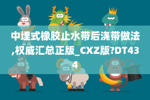 中埋式橡胶止水带后浇带做法,权威汇总正版_CXZ版?DT434