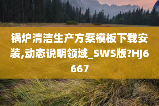 锅炉清洁生产方案模板下载安装,动态说明领域_SWS版?HJ6667