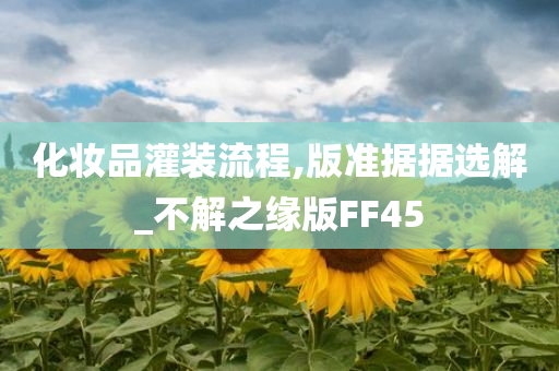 化妆品灌装流程,版准据据选解_不解之缘版FF45