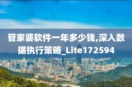 管家婆软件一年多少钱,深入数据执行策略_Lite172594